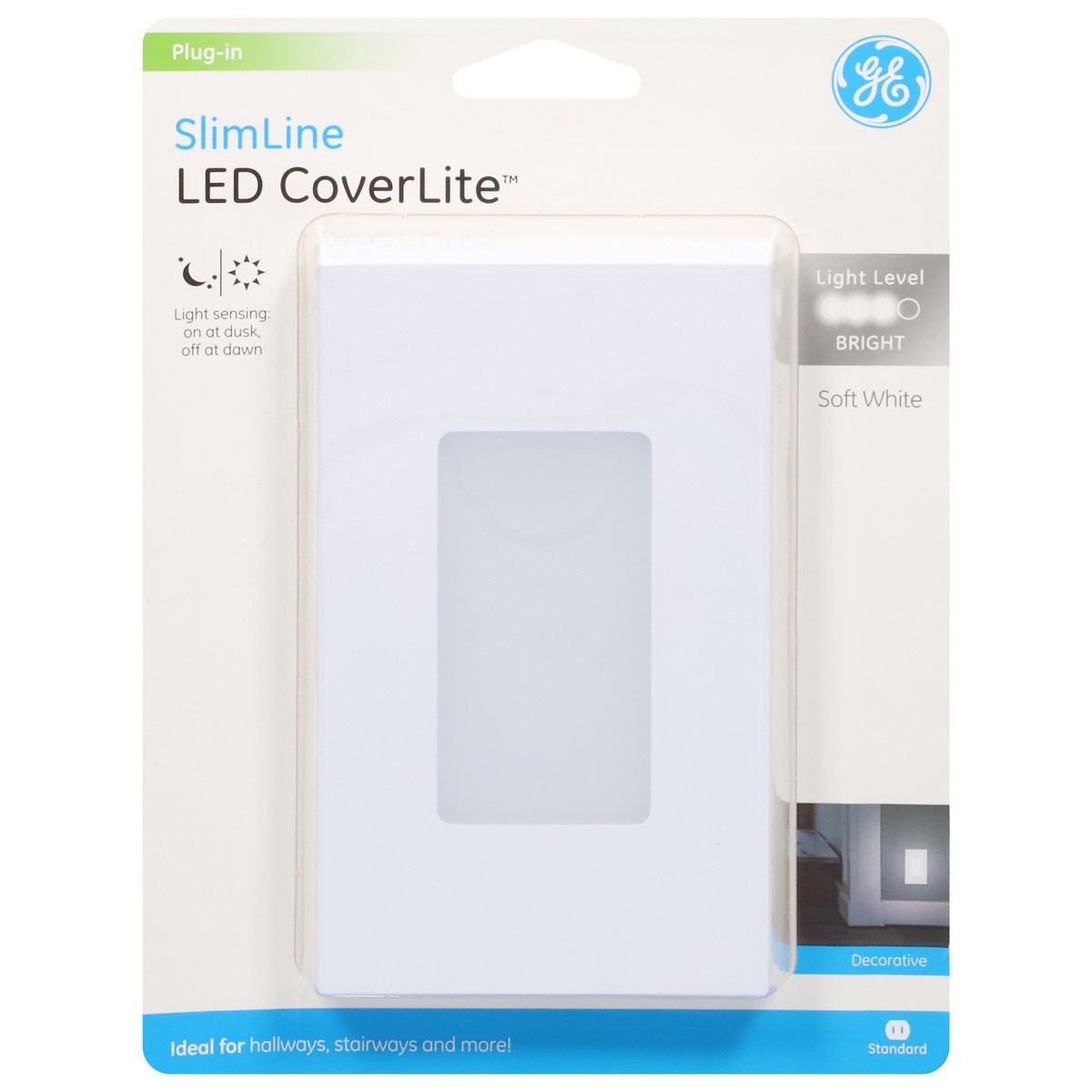 slide 1 of 9, GE Led Coverlite Night Light - White, 1 ct