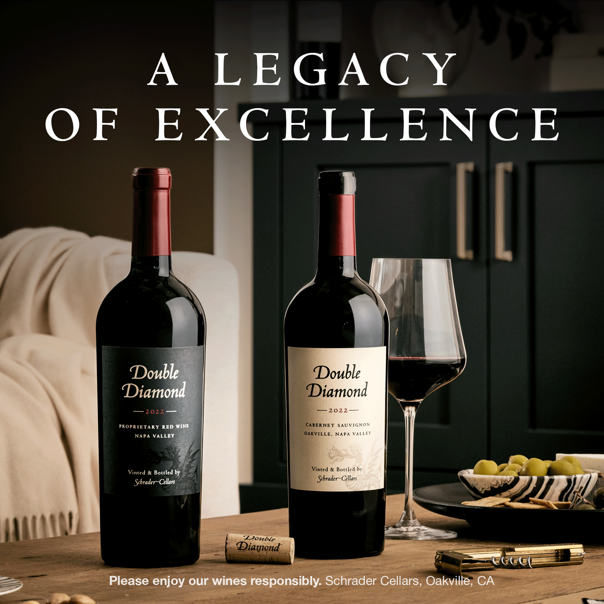 slide 6 of 10, Schrader Cellars Double Diamond Cabernet Sauvignon 2022 Oakville, Napa Valley Red Wine, 750mL Bottle, 25.35 fl. oz