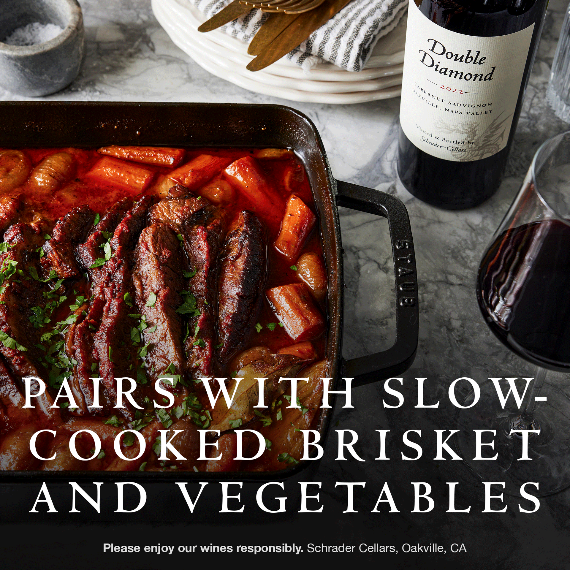 slide 5 of 10, Schrader Cellars Double Diamond Cabernet Sauvignon 2022 Oakville, Napa Valley Red Wine, 750mL Bottle, 25.35 fl. oz
