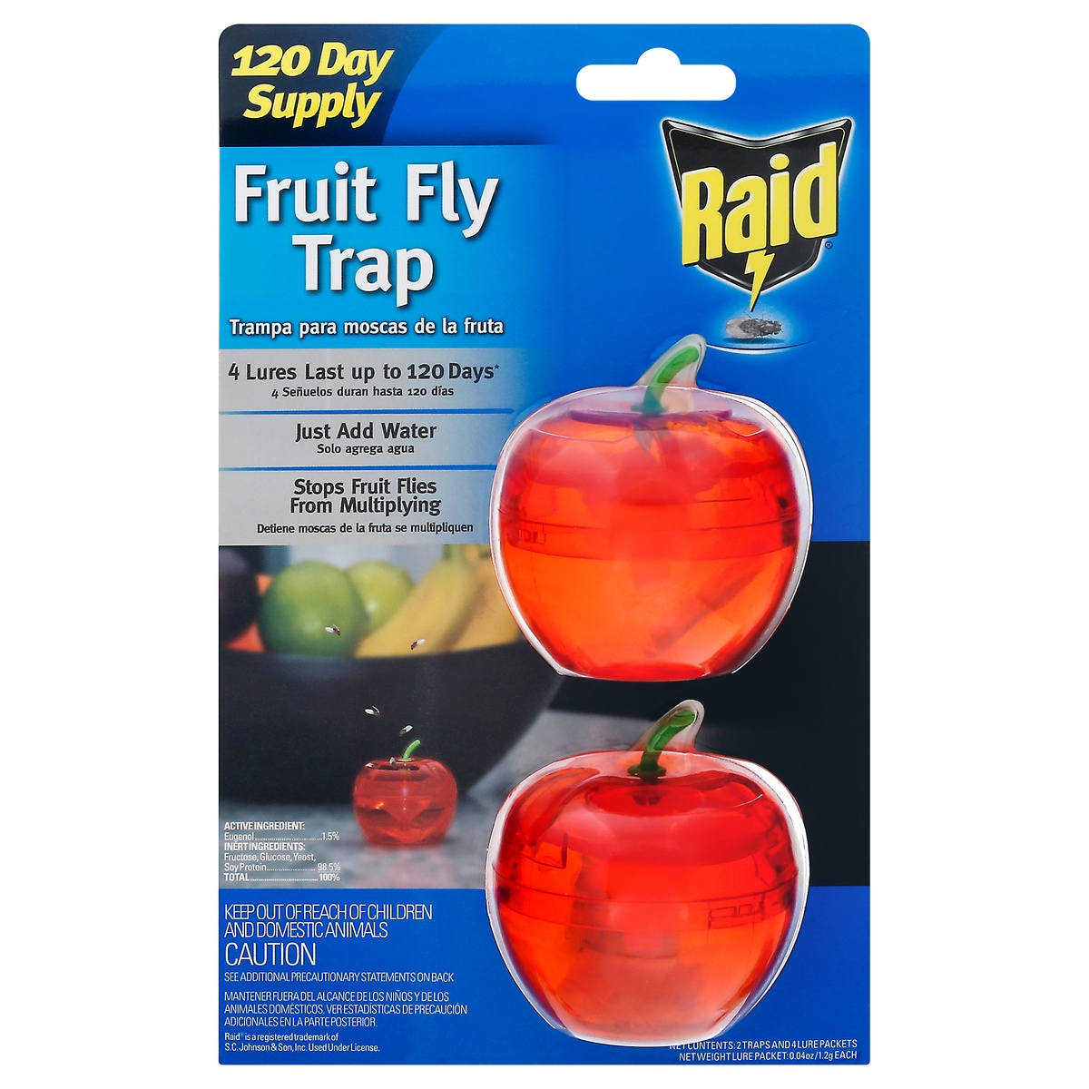 slide 1 of 1, Raid Fruit Fly Trap, 2 ct