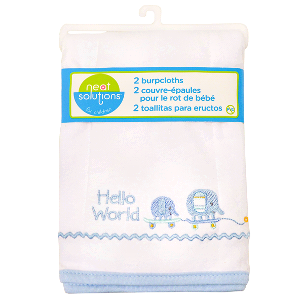 slide 1 of 1, Neat Solutions 'Thank Heaven' Burp Cloths, 2 ct