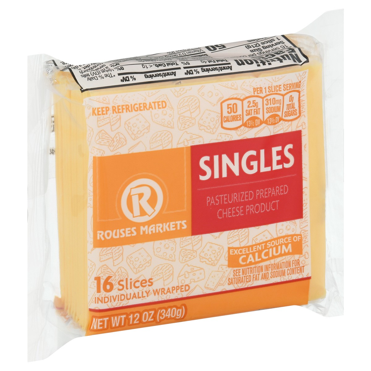 slide 7 of 9, Rouses Markets Singles Cheese Product 16 ea, 16 ct