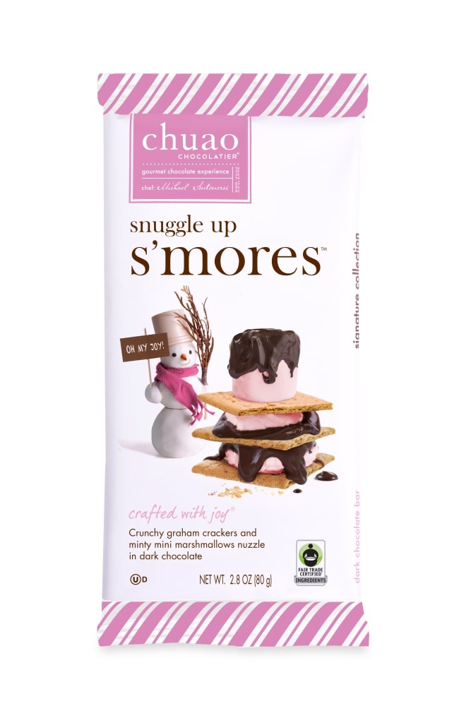 slide 1 of 1, Chuao Chocolatier Holiday Snuggle Up S'Mores Dark Chocolate Bar, 2.8 oz