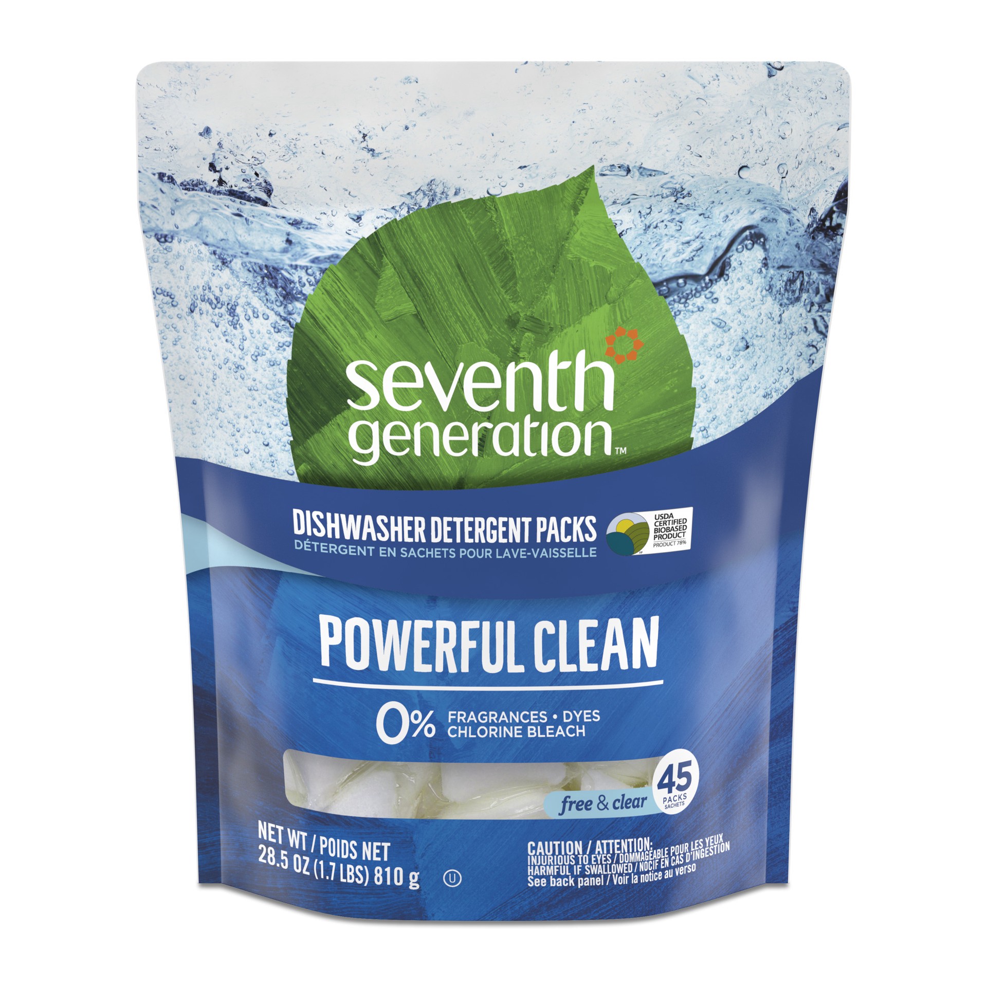 slide 2 of 4, Seventh Generation Dishwasher Detergent Packs 45 ea, 45 ct