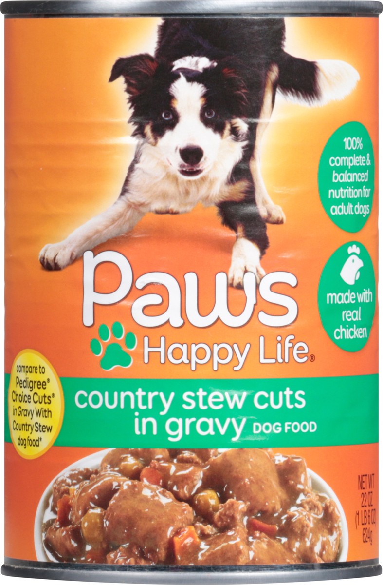 slide 11 of 17, Paws Happy Life Country Stew Cuts in Gravy Dog Food 22 oz, 22 oz