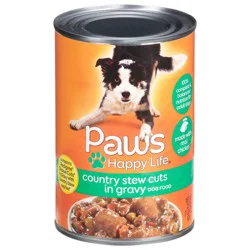 Paws Happy Life Country Stew Cuts in Gravy Dog Food 22 oz