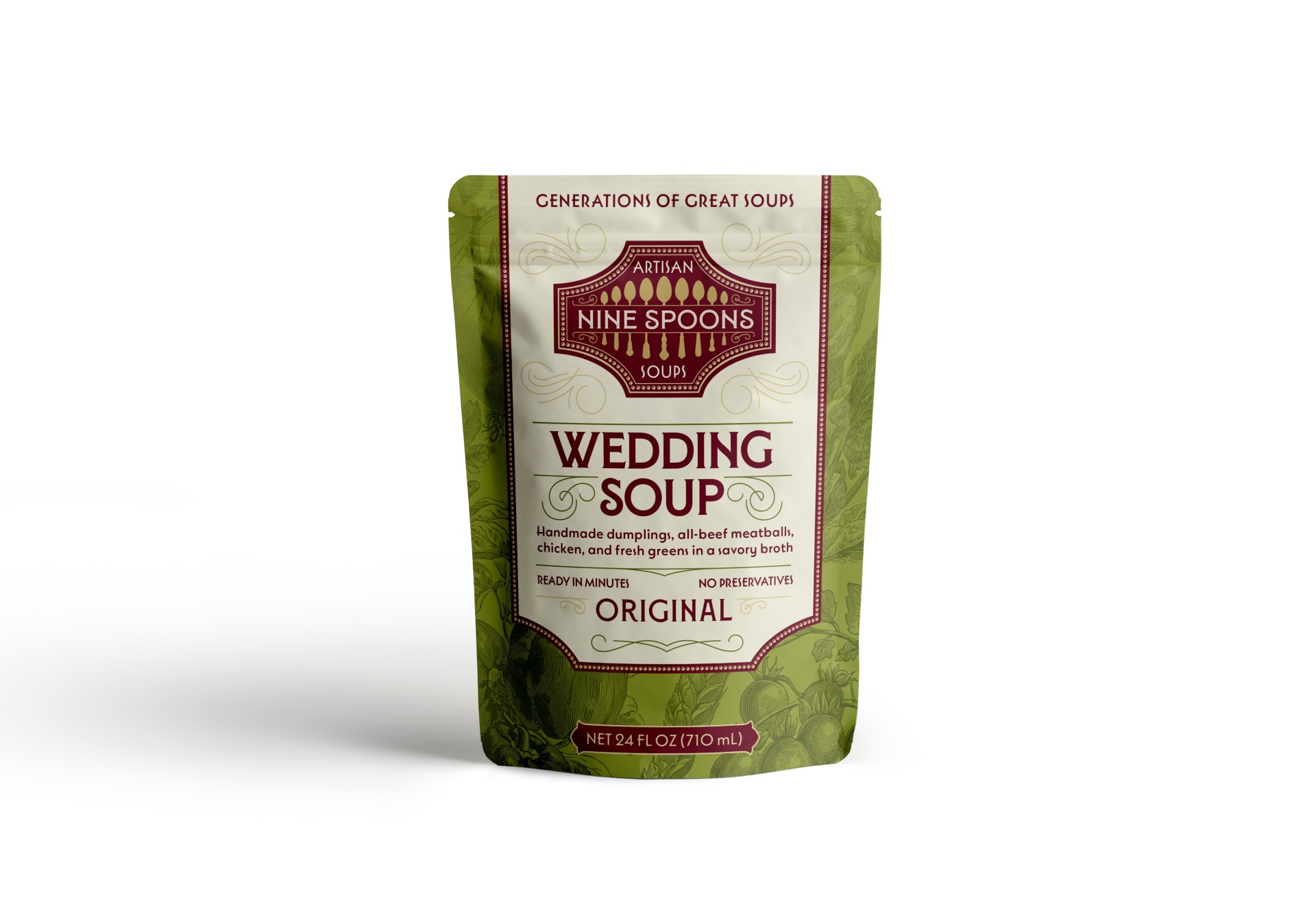 slide 1 of 1, 9 Soups Nine Spoons Soups Wedding Soup 24 Oz., 24 oz