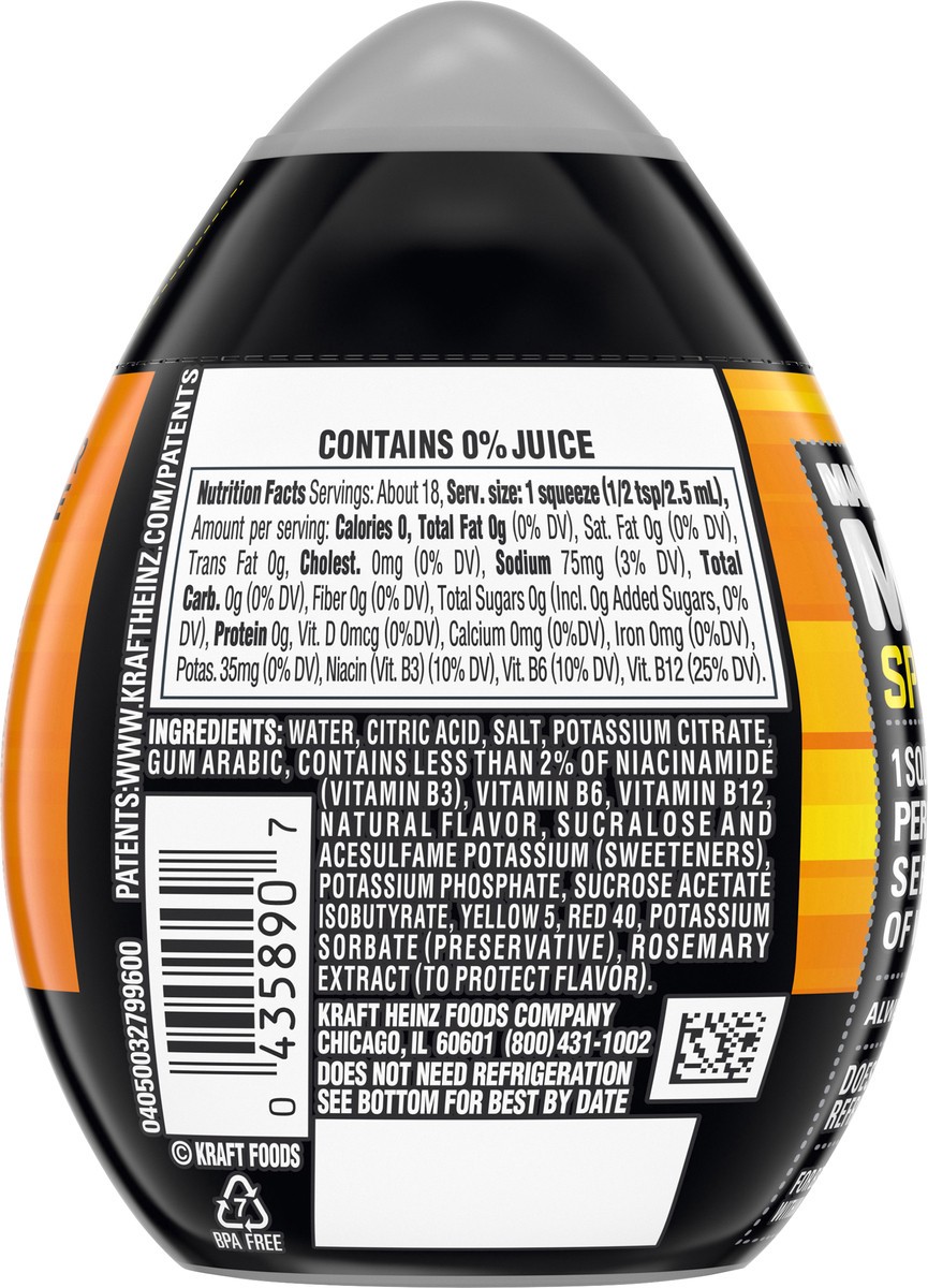 slide 7 of 9, MiO Sport Orange Naturally Flavored Liquid Water Enhancer with Electrolytes & B Vitamins, 1.62 fl oz Bottle, 1.62 fl oz