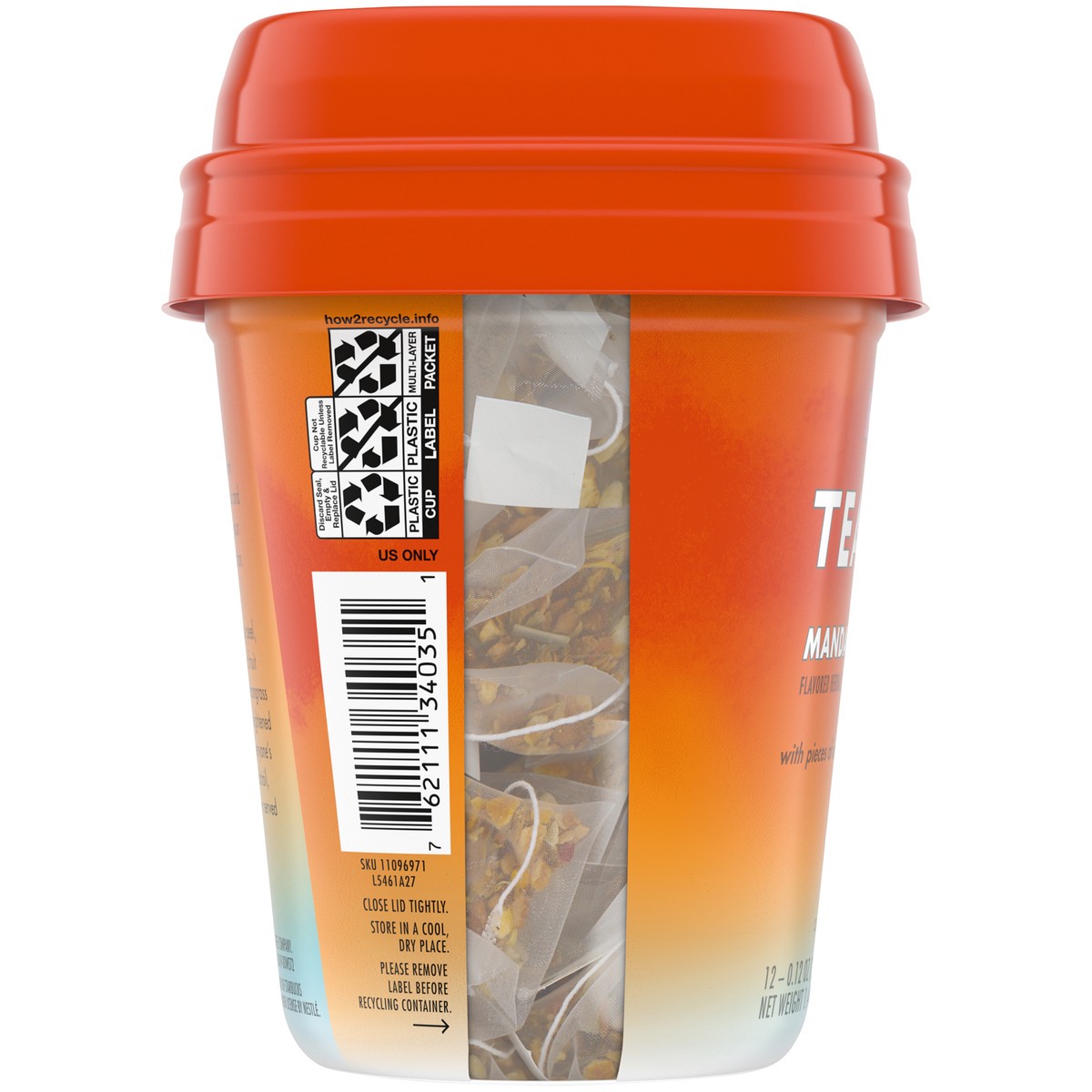 slide 4 of 9, Teavana Mandarin Mimosa, Herbal Tea With Orange Peel & Tropical Notes, Caffeine Free (1 Pack, 12 Sachets Total), 1.4 oz