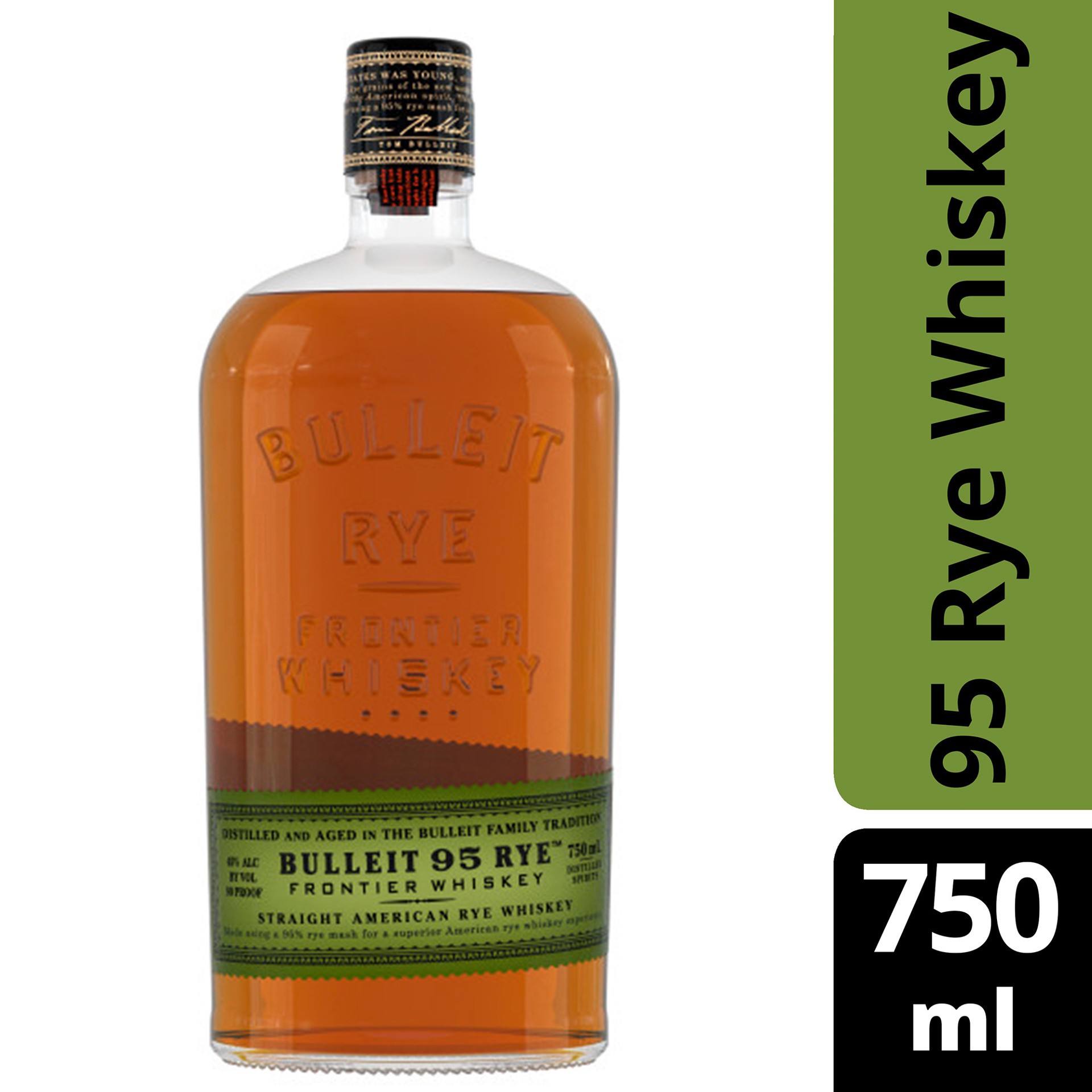 slide 4 of 4, Bulleit 95 Rye Whiskey, 750 mL Glass Bottle, 750 ml
