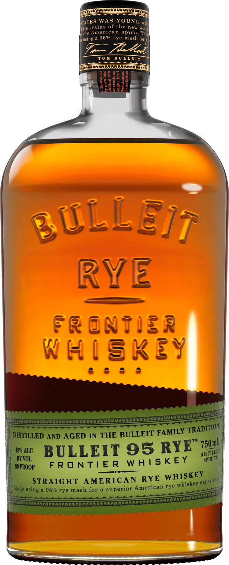 slide 1 of 4, Bulleit 95 Rye Whiskey, 750 mL Glass Bottle, 750 ml