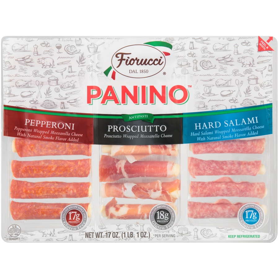 Fiorucci Panino Antipasti Pepperoni, Prosciutto And Hard Salami Variety ...