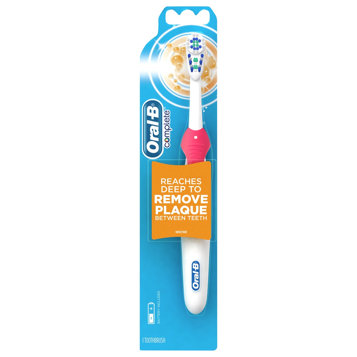 slide 1 of 3, Oral-B Complete Deep Clean Battery Powered Electric Toothbrush, 1 Count, Colors May Vary, 1 ct