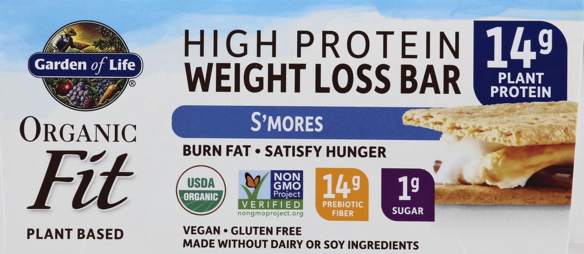 slide 10 of 12, Garden of Life Organic Fit High Protein S'mores Weight Loss Bars 12 ea, 12 ct