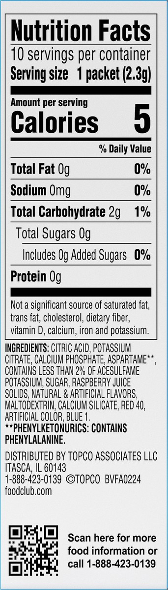 slide 3 of 12, Food Club Low Calorie Raspberry Lemonade Drink Mix 10 - 0.08 oz Packets, 10 ct