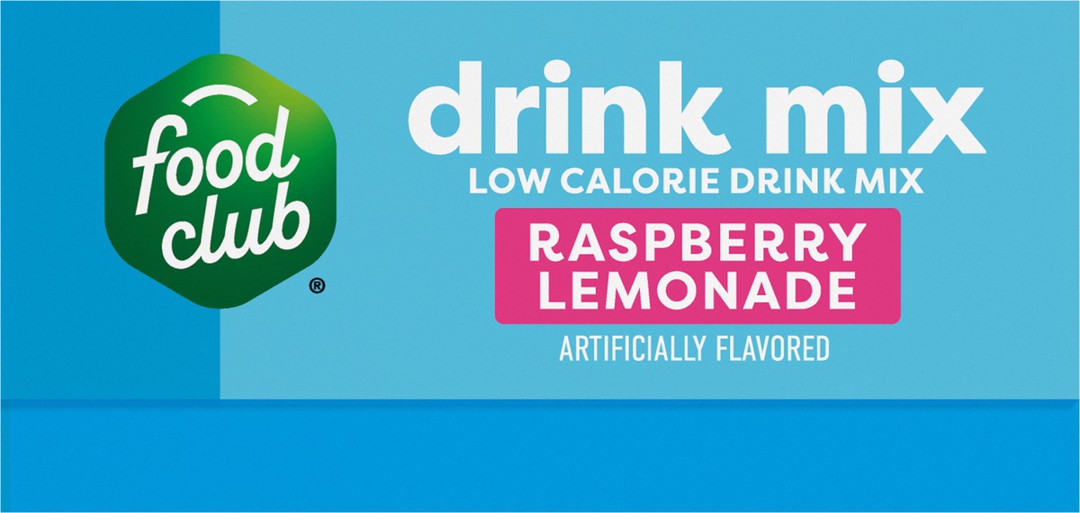 slide 8 of 12, Food Club Low Calorie Raspberry Lemonade Drink Mix 10 - 0.08 oz Packets, 10 ct