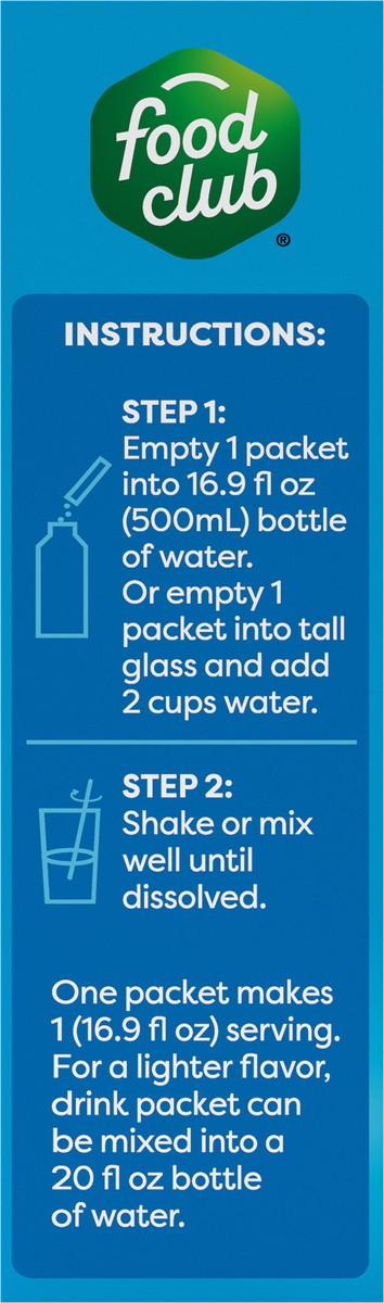 slide 4 of 12, Food Club Low Calorie Raspberry Lemonade Drink Mix 10 - 0.08 oz Packets, 10 ct