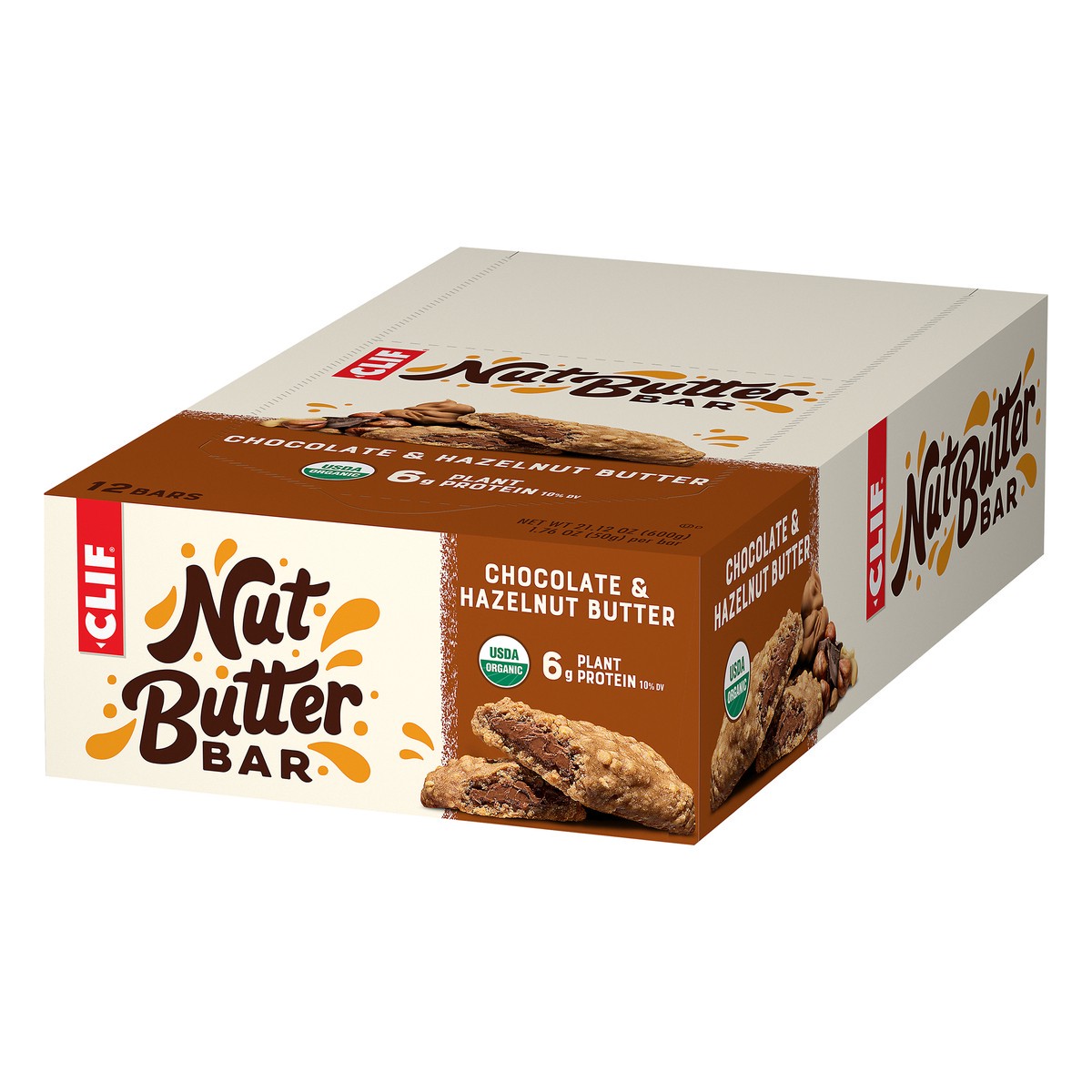 slide 3 of 11, CLIF Nut Butter Bar, Chocolate& Hazelnut Butter, 12 Pack, 12 ct 1.76 oz
