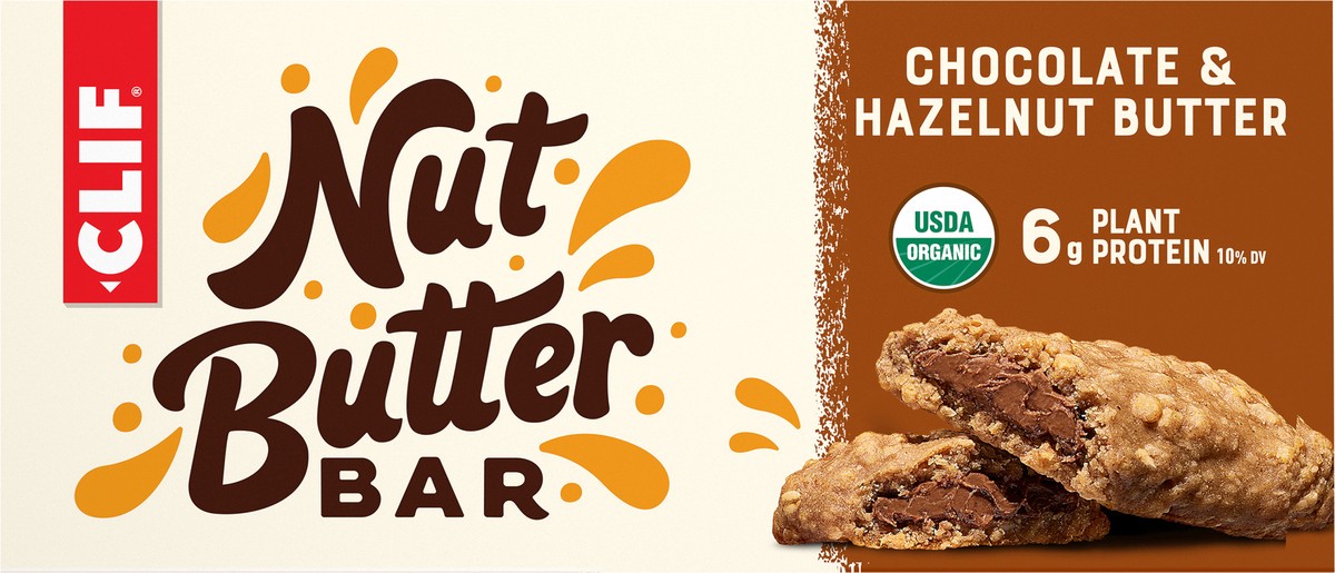 slide 10 of 11, CLIF Nut Butter Bar, Chocolate& Hazelnut Butter, 12 Pack, 12 ct 1.76 oz