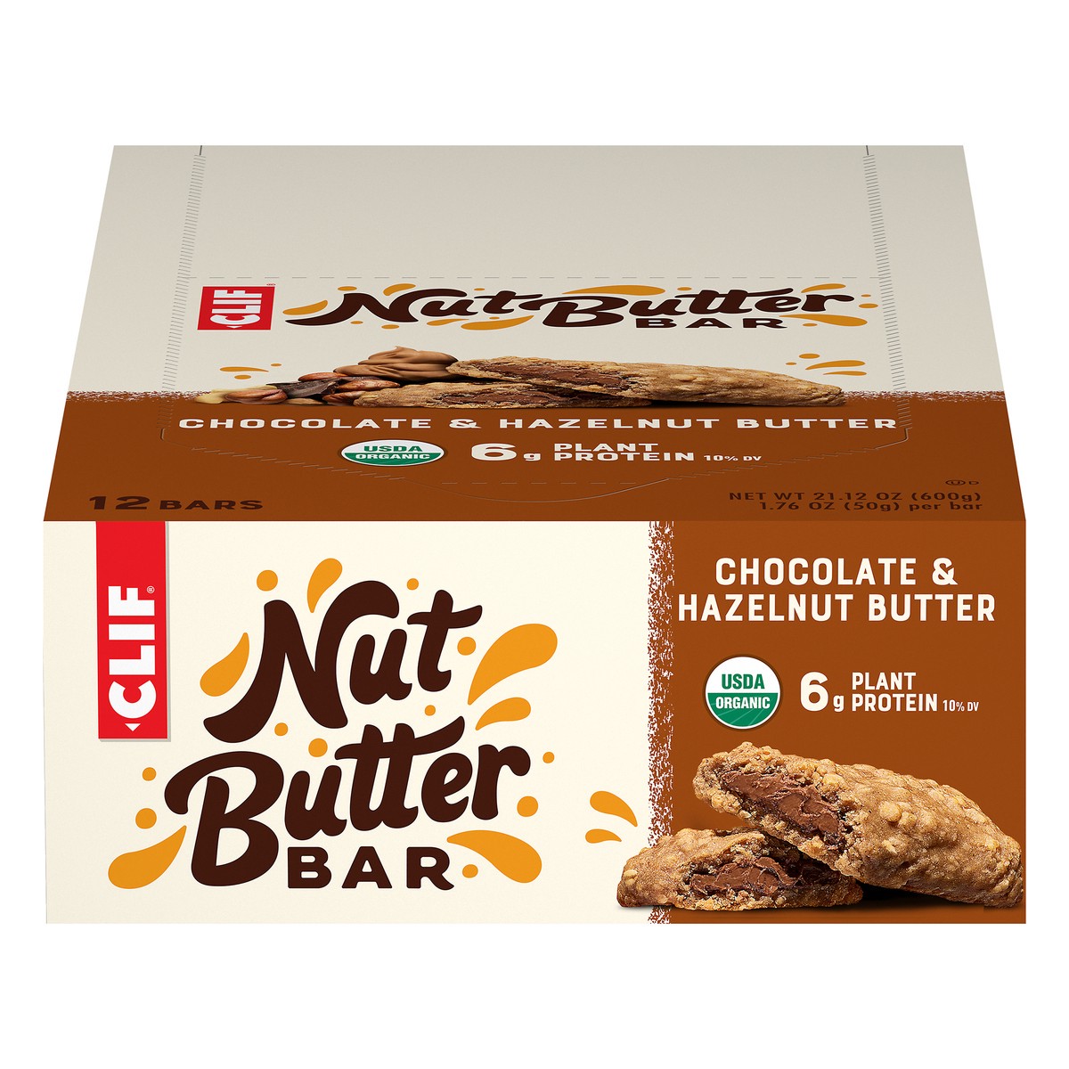 slide 11 of 11, CLIF Nut Butter Bar, Chocolate& Hazelnut Butter, 12 Pack, 12 ct 1.76 oz