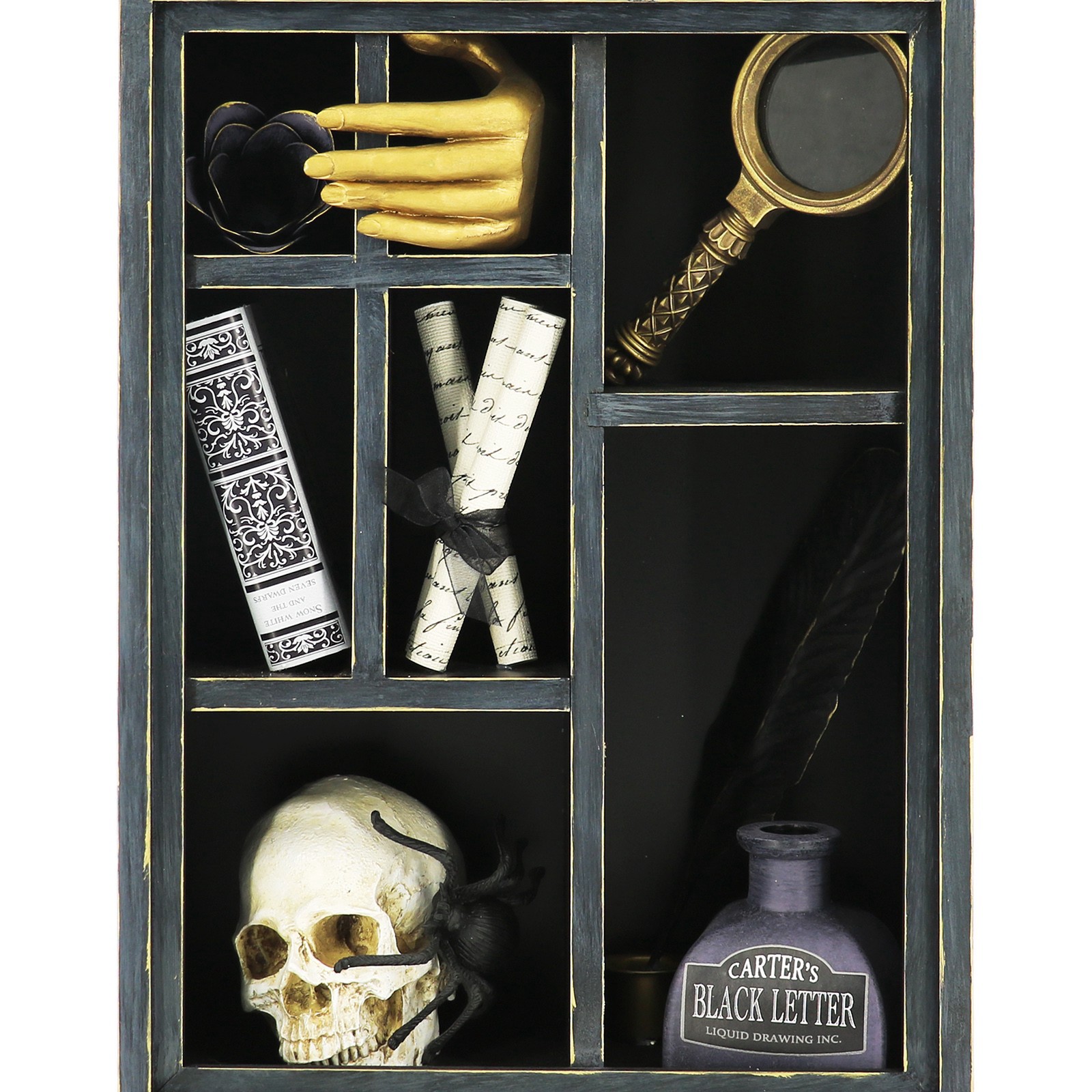 slide 4 of 4, 15.5" Black Spooky Tabletop Cabinet By Ashland, 15.5 in