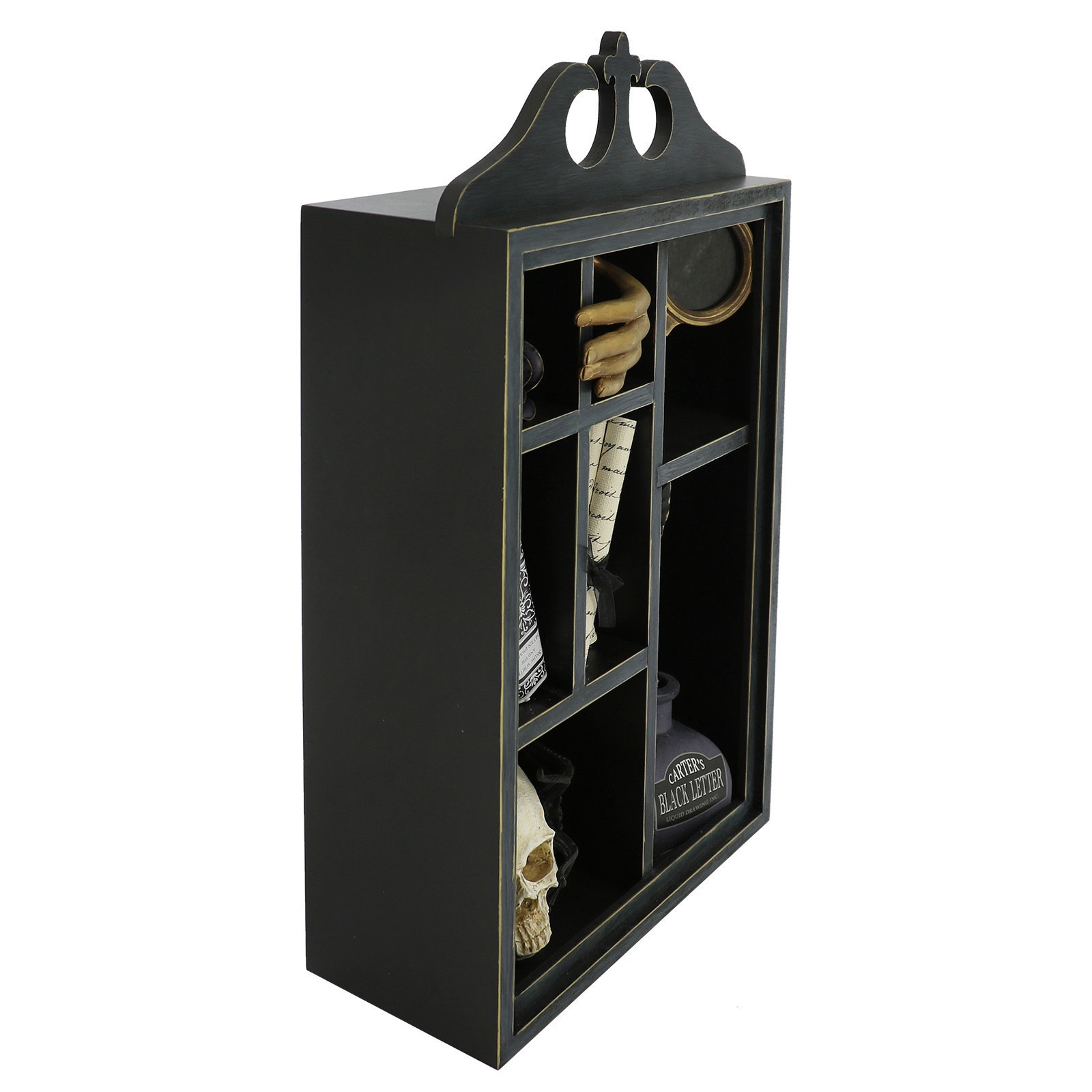slide 3 of 4, 15.5" Black Spooky Tabletop Cabinet By Ashland, 15.5 in