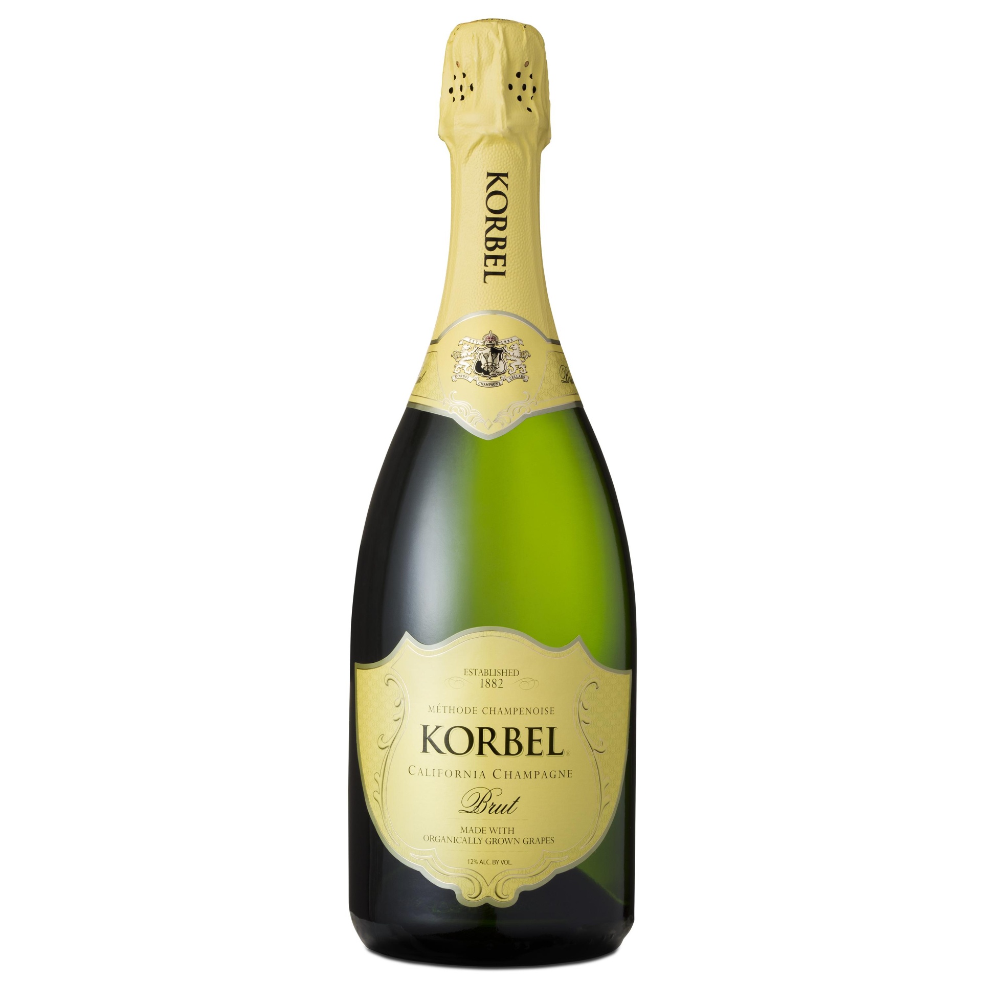 slide 1 of 3, Korbel Organic Brut California Champagne, 750 ml