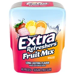EXTRA Refreshers Fruit Mix Sugar Free Chewing Gum, 40 ct Bottle