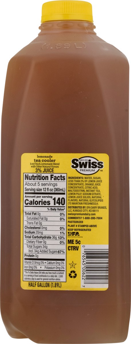 slide 5 of 13, Swiss Premium Lemonade Tea Cooler - 1/2 gal, 1/2 gal