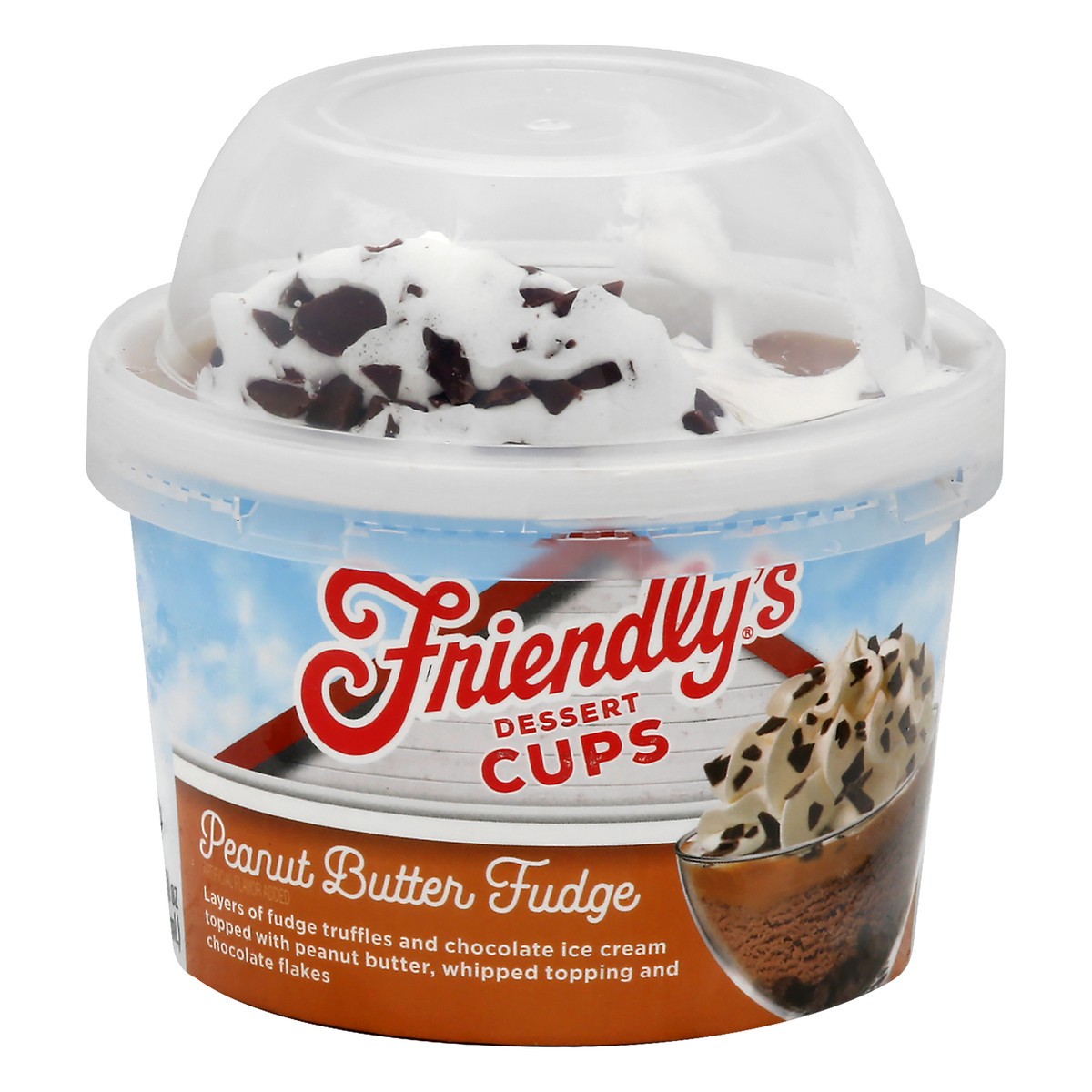 slide 1 of 12, Friendly's Peanut Butter Fudge Dessert Cups 8.5 fl oz, 8.5 oz