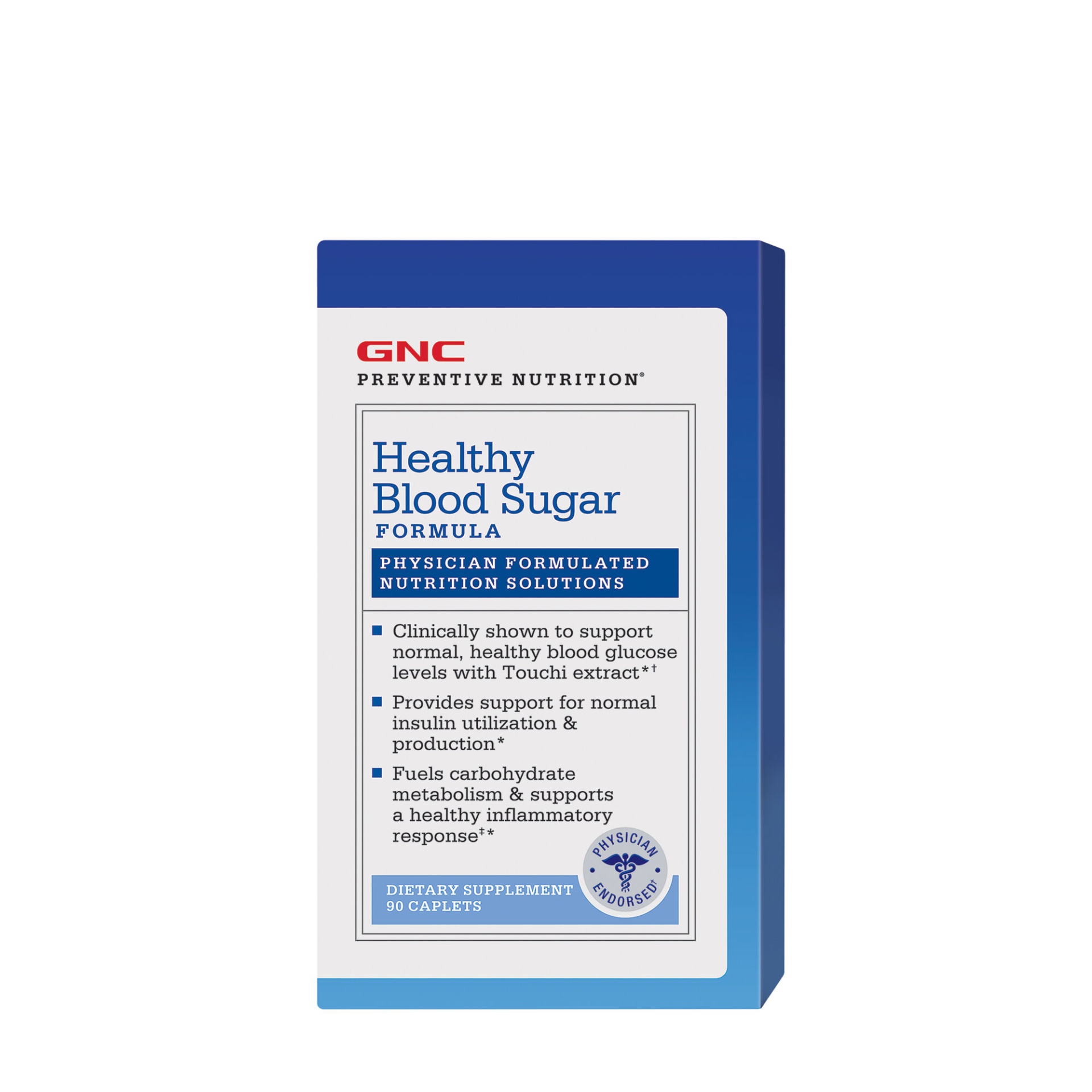 slide 1 of 1, GNC Preventive Nutrition Healthy Blood Sugar Formula, 90 ct