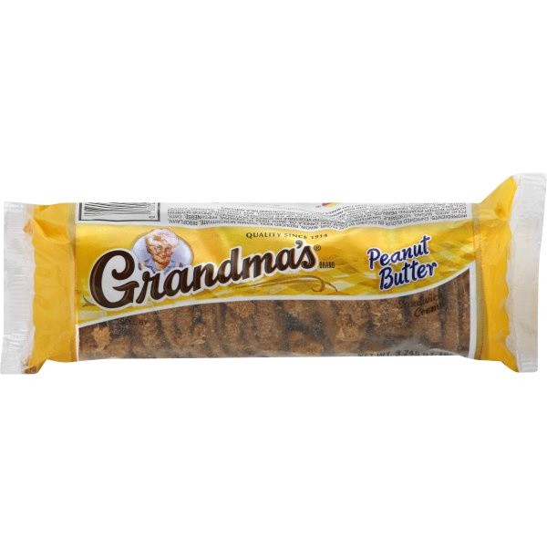 slide 1 of 4, Grandma's Sandwich Creme Cookies Peanut Butter 3.245 Oz, 3.245 oz