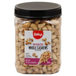 Raley's Dry Roasted Salted Whole Cashews 32 oz