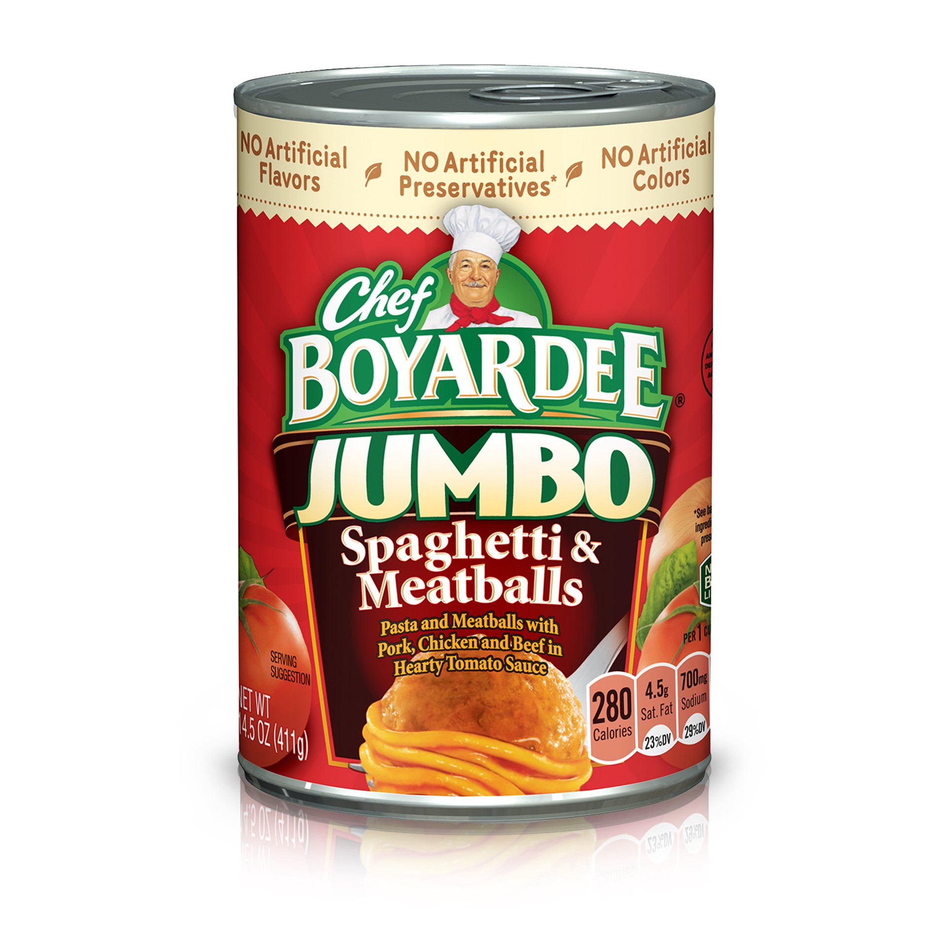 slide 1 of 4, Chef Boyardee Jumbo Spaghetti & Meatballs 14.5 oz, 14.5 oz