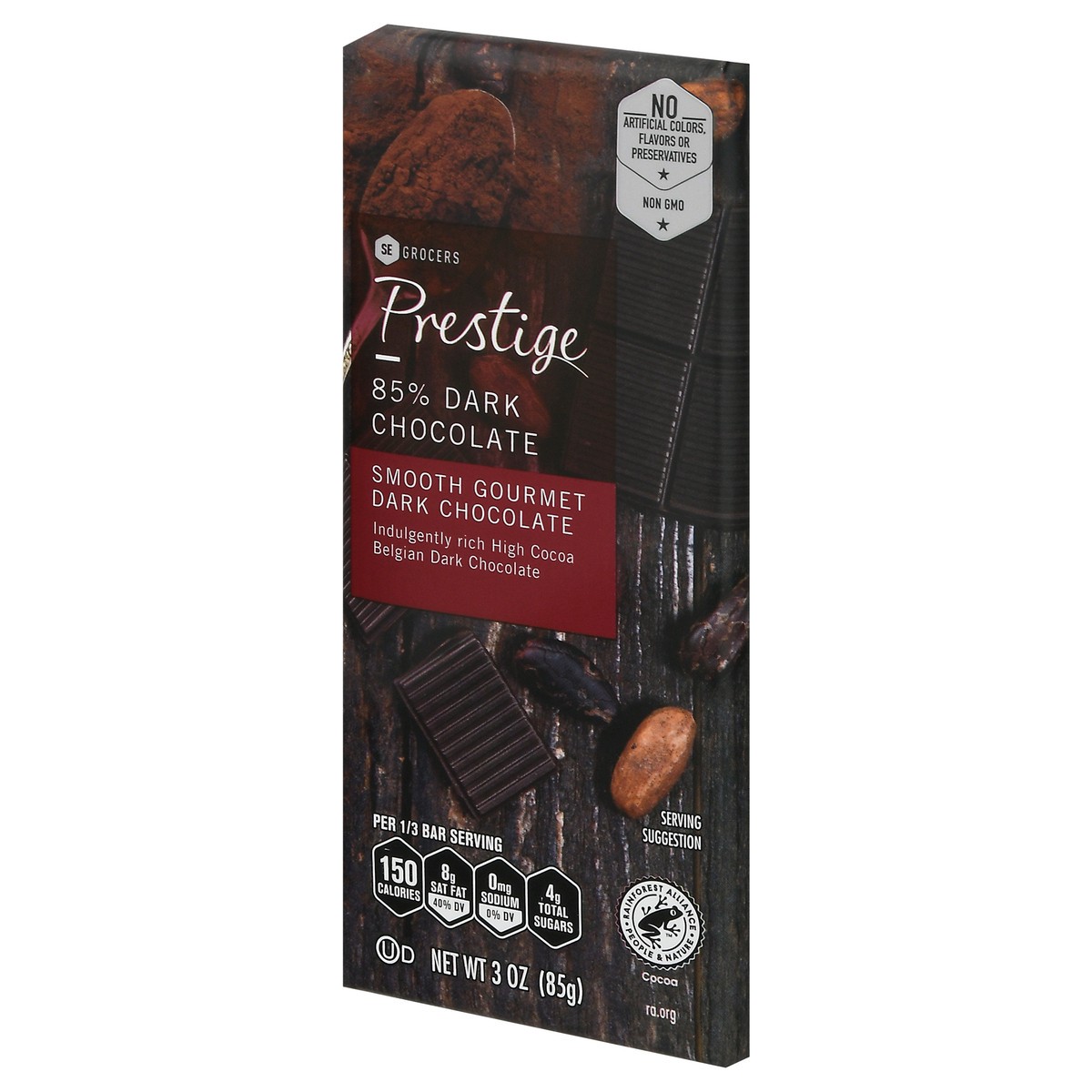 slide 3 of 14, SE Grocers Dark Chocolate Smooth Gourmet 85% - 3 oz, 3 oz