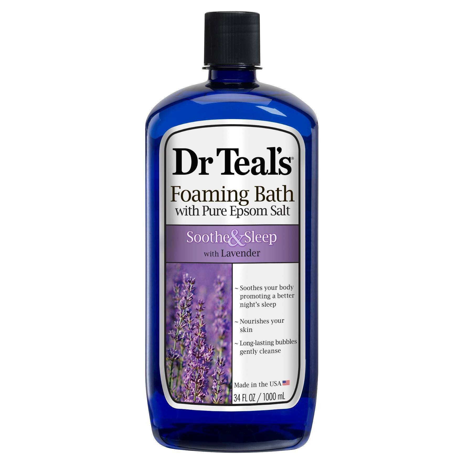 slide 1 of 2, Dr. Teal's Soothe & Sleep Lavender Foaming Bath, 34 fl oz