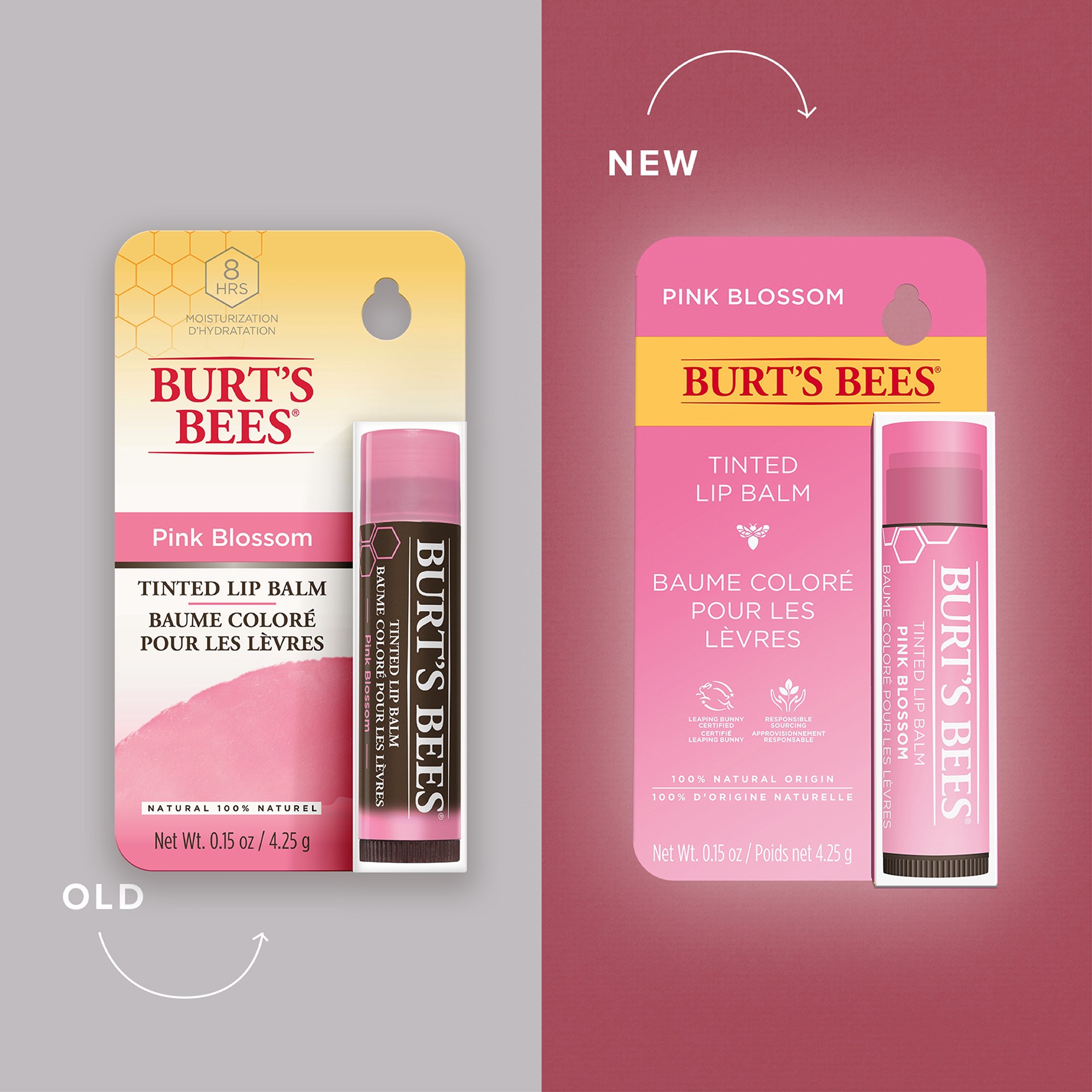 slide 2 of 5, Burt's Bees 100% Natural Tinted Lip Balm, Pink Blossom with Shea Butter & Botanical Waxes – 1 Tube, 1 ct