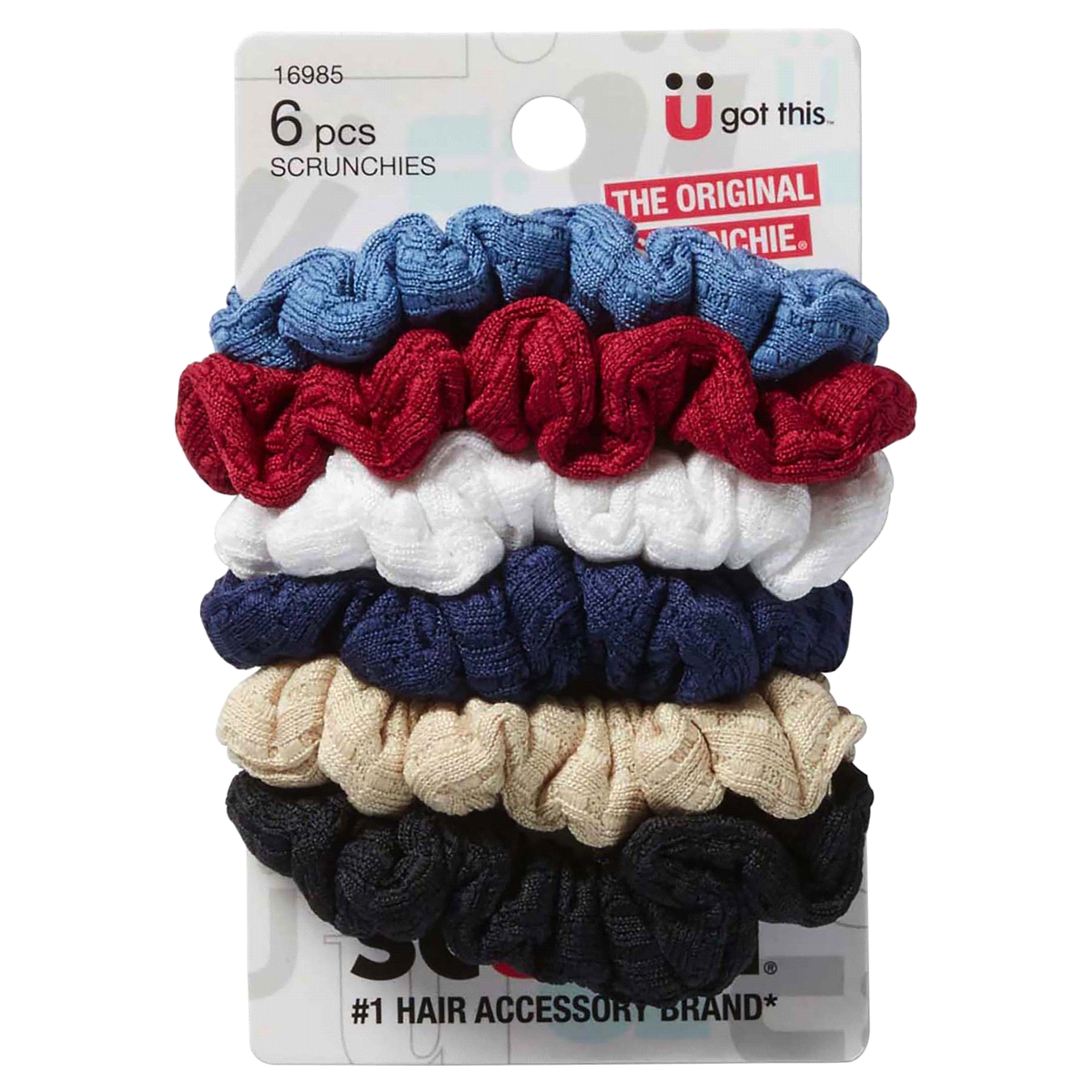 slide 1 of 1, scünci Mini Hair Twisters Assorted Colors Textured Knits, 6 ct