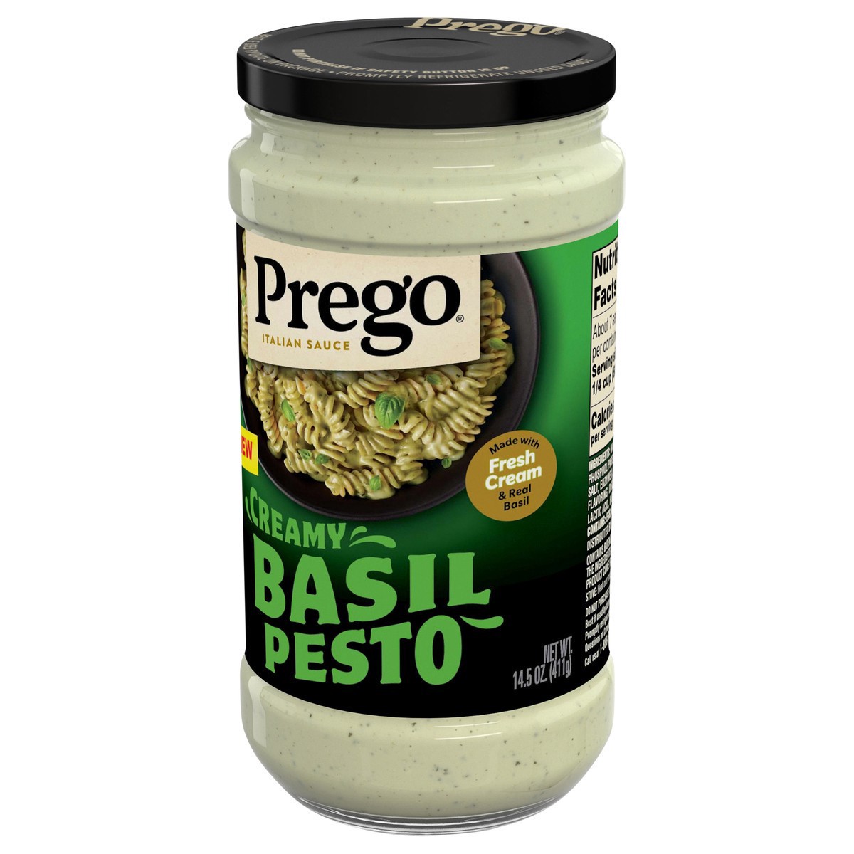 slide 10 of 13, Prego Creamy Basil Pesto Pasta Sauce, 14.5 oz Jar, 14.5 oz