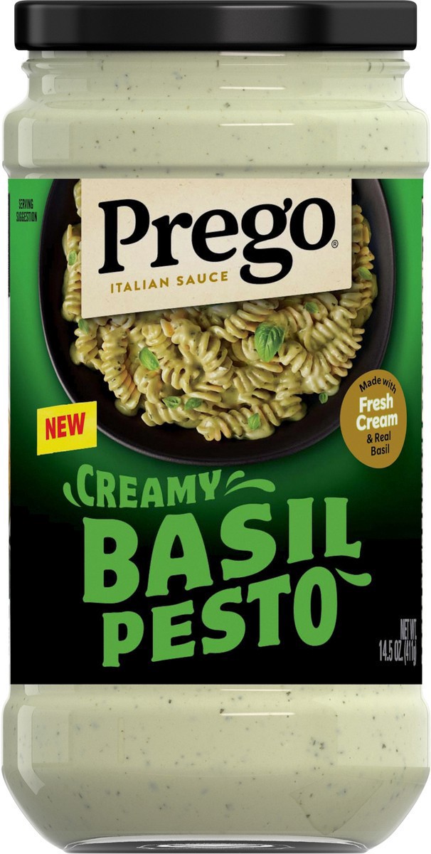 slide 13 of 13, Prego Creamy Basil Pesto Pasta Sauce, 14.5 oz Jar, 14.5 oz