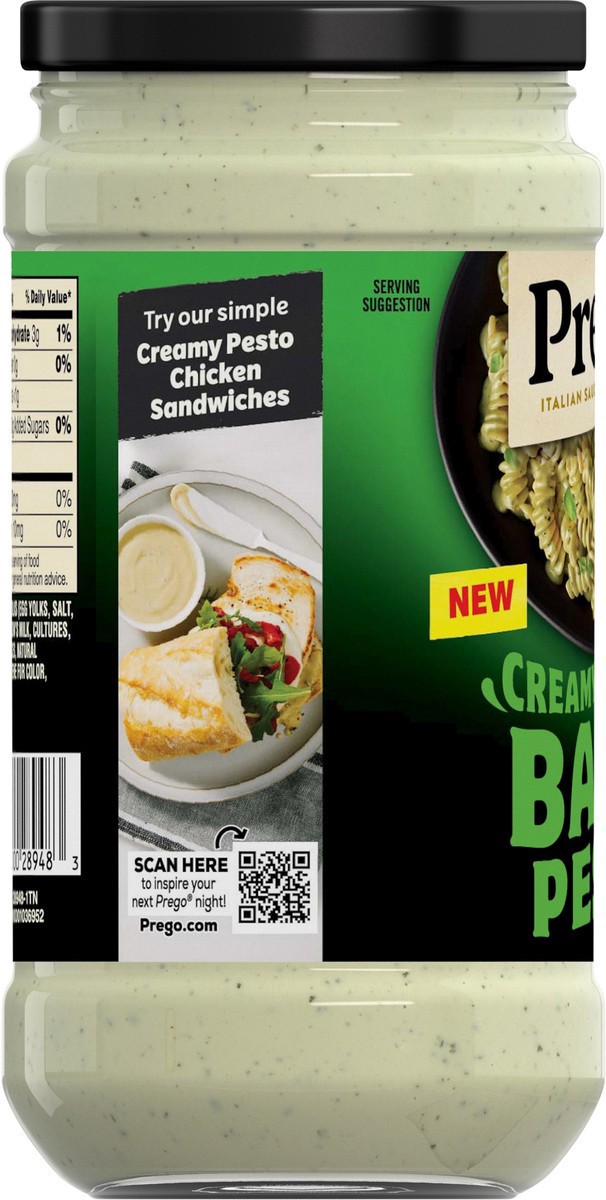 slide 2 of 13, Prego Creamy Basil Pesto Pasta Sauce, 14.5 oz Jar, 14.5 oz