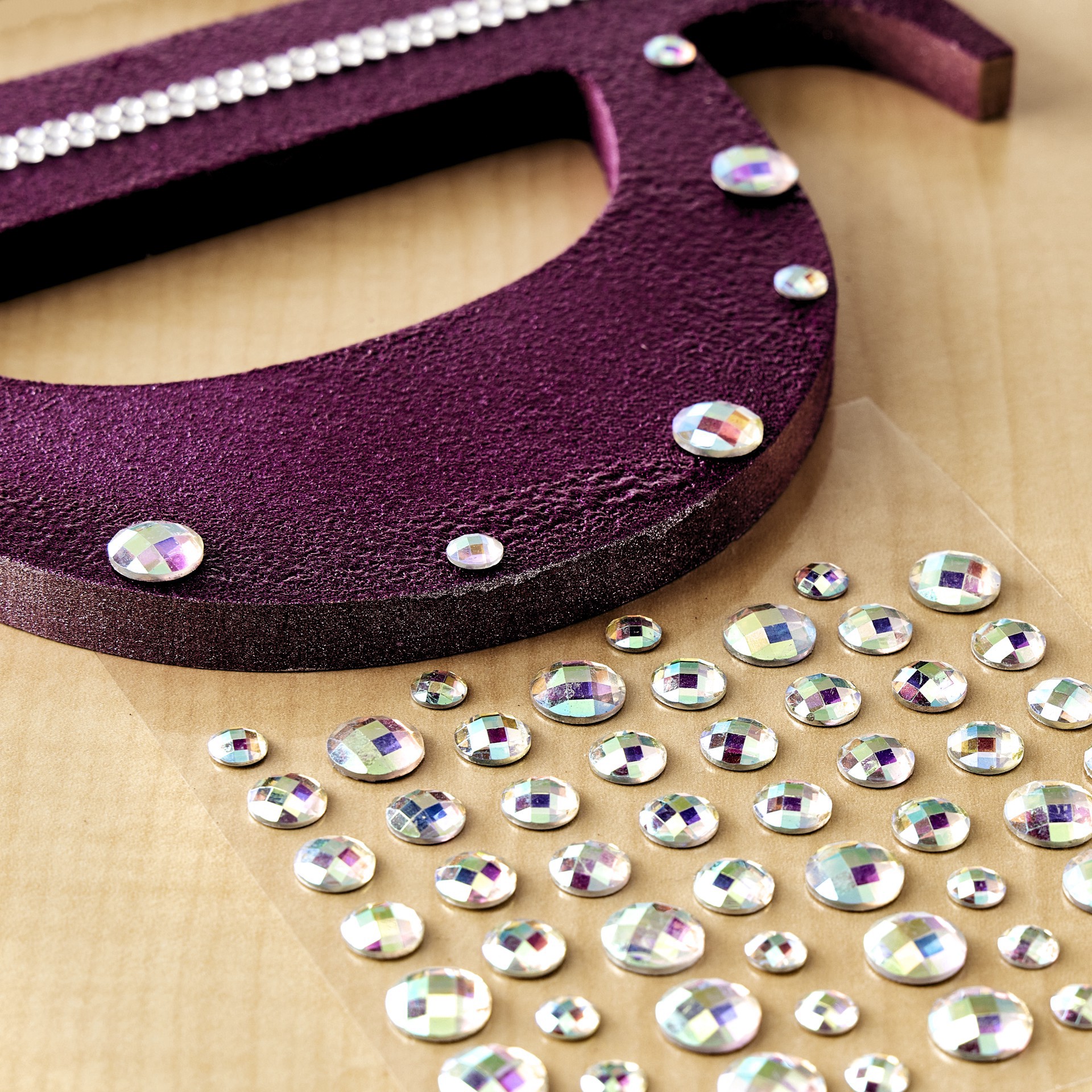 slide 2 of 4, Recollections Rhinestone Stickers, Iridescent Assortment, 6 mm, 8 mm and 10 mm rhinestones