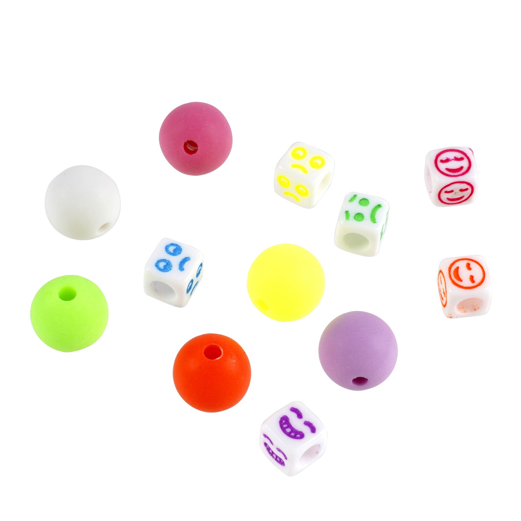 slide 2 of 3, Neon Emoji Bead Mix By Creatology, 6mm and 9.5mm