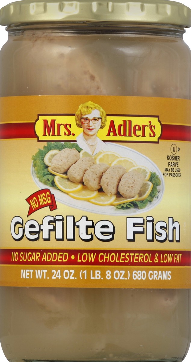 slide 2 of 2, Mrs. Adler's Gefilte Fish, No Sugar Added, 24 oz