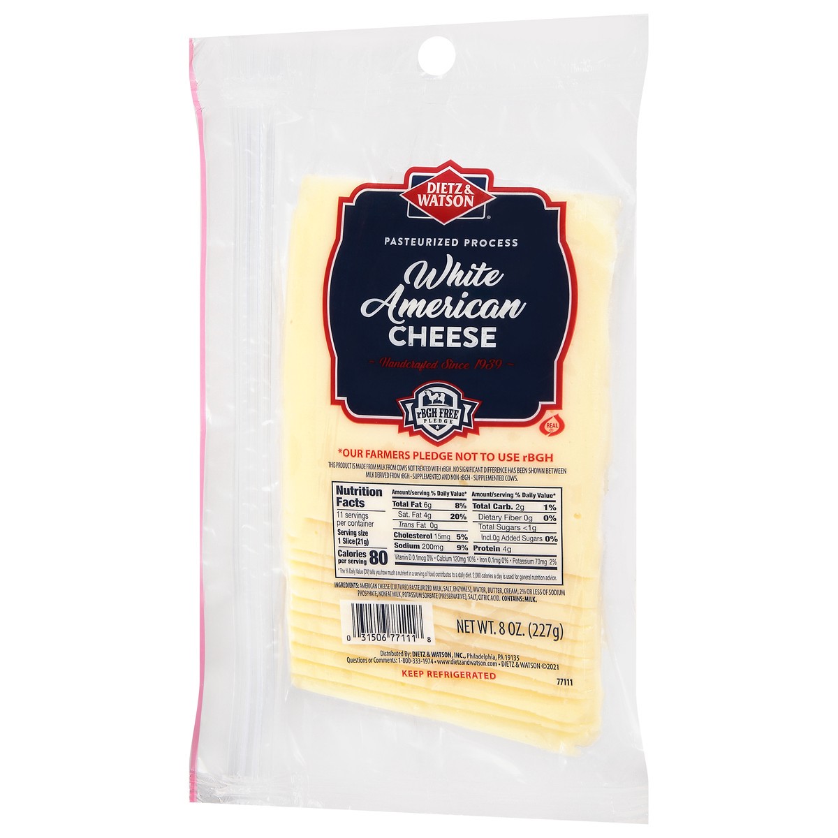 slide 9 of 11, Dietz & Watson White American Cheese, 8 oz