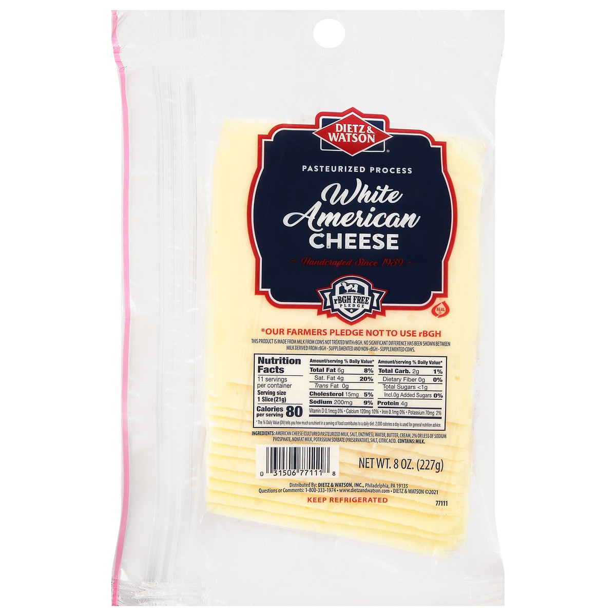 slide 2 of 11, Dietz & Watson White American Cheese, 8 oz