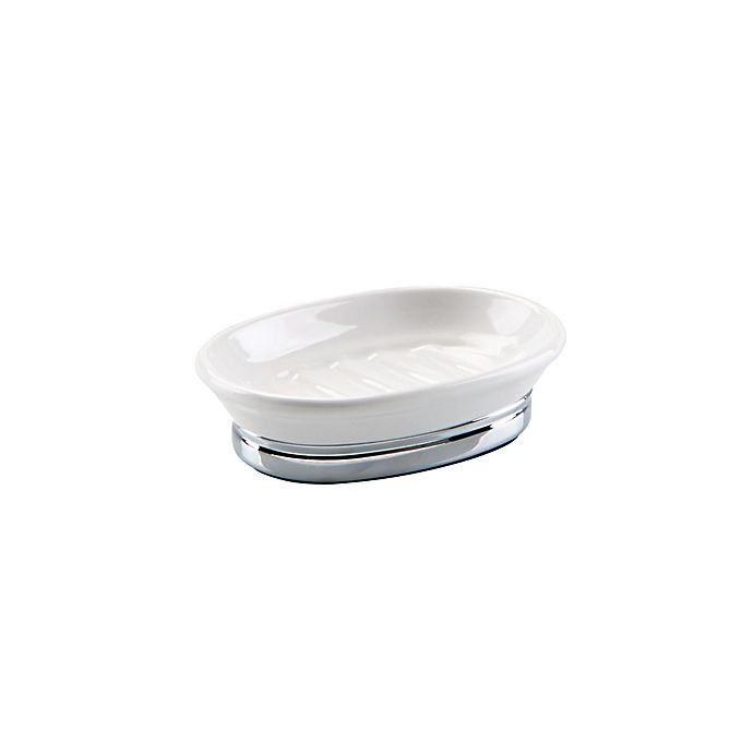 slide 1 of 3, iDesign York White Soap Dish, 1 ct