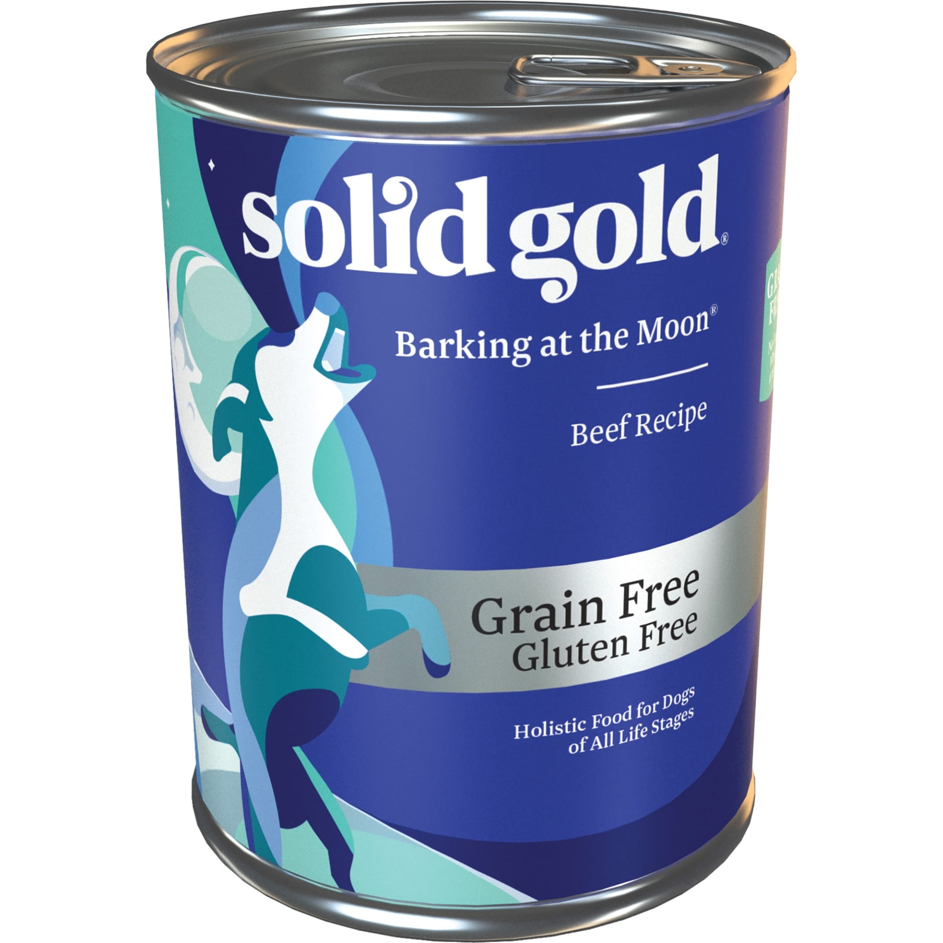 slide 1 of 1, Solid Gold Barking at the Moon 95% Beef Grain Free Canned Dog Food, 13.2 oz