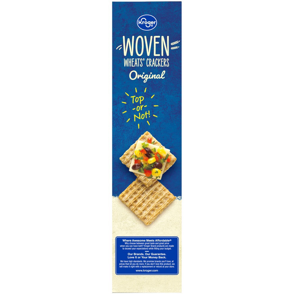 slide 1 of 3, Kroger Woven Wheats Original Crackers, 12.5 oz