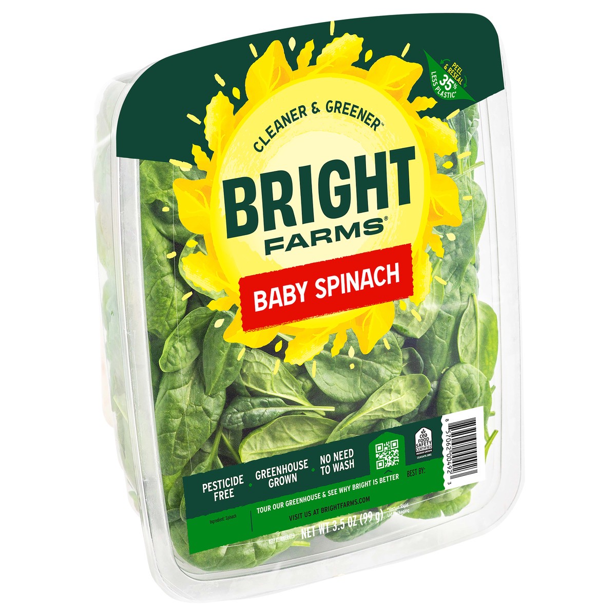 slide 4 of 8, Bright Farms Baby Spinach, 3.5 oz